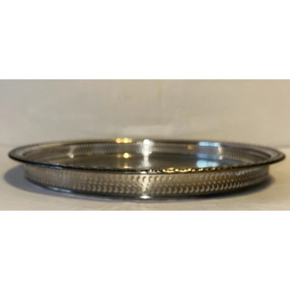 Oneida Silver Plate Decorative Serving‎ Tray with Ornate Pattern 15